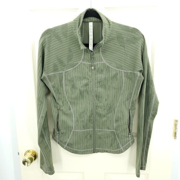 Lululemon Shape Jacket 8 Green Leaf Print Luon - Picture 1 of 16
